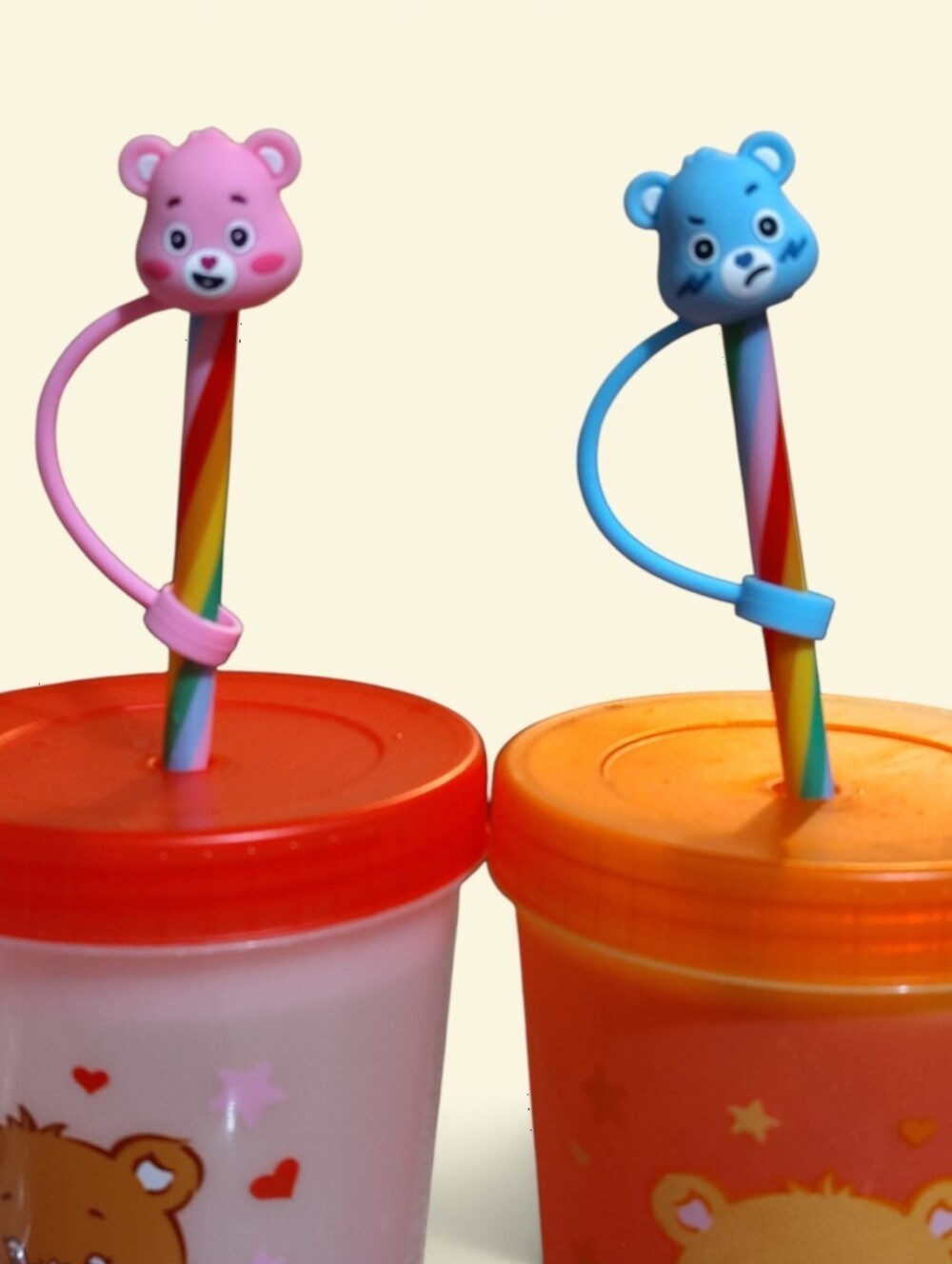 Cute Care Bear Toppers - Pink & Blue (Set of 2)